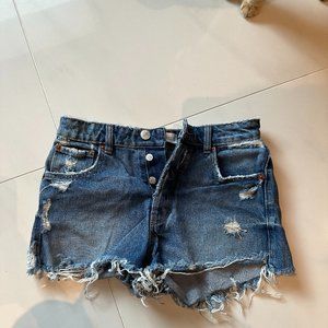 Zara Blue Denim Shorts